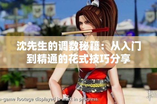 沈先生的调数秘籍：从入门到精通的花式技巧分享