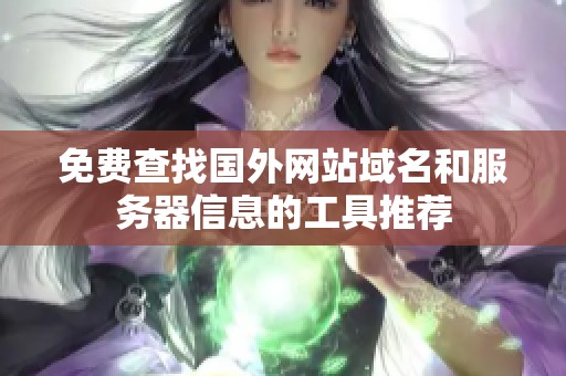 免费查找国外网站域名和服务器信息的工具推荐