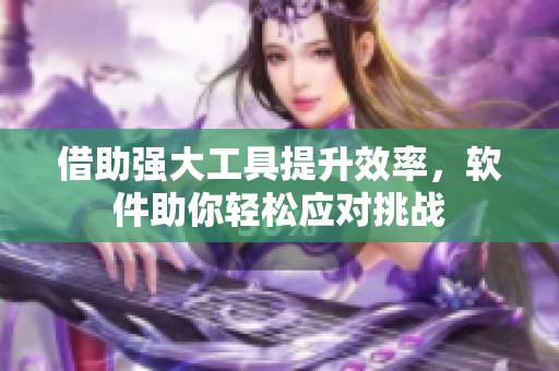 借助强大工具提升效率，软件助你轻松应对挑战