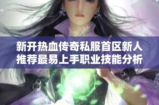 新开热血传奇私服首区新人推荐最易上手职业技能分析