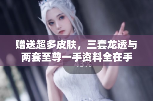 赠送超多皮肤，三套龙透与两套至尊一手资料全在手
