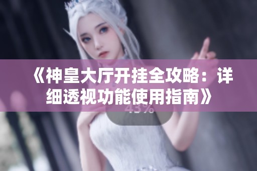 《神皇大厅开挂全攻略：详细透视功能使用指南》