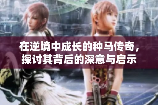 在逆境中成长的种马传奇，探讨其背后的深意与启示