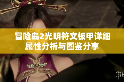 冒险岛2光明符文板甲详细属性分析与图鉴分享