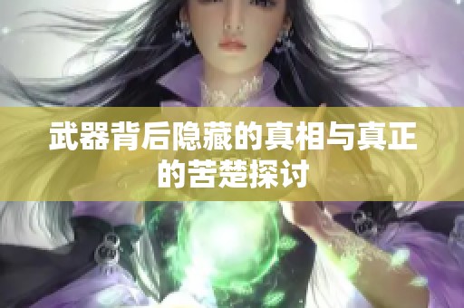 武器背后隐藏的真相与真正的苦楚探讨