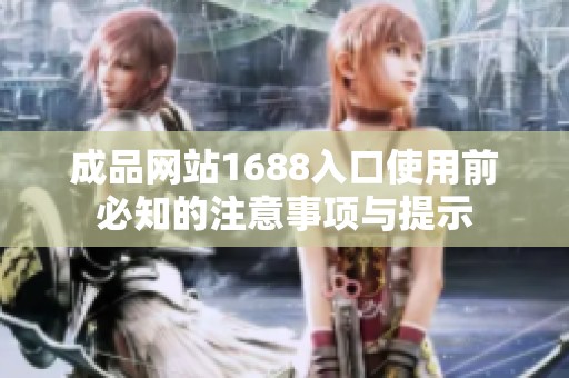 成品网站1688入口使用前必知的注意事项与提示