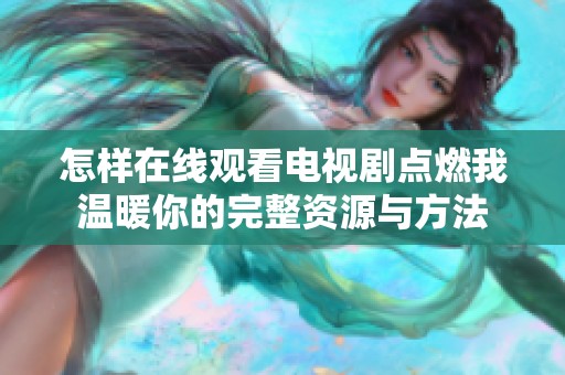 怎样在线观看电视剧点燃我温暖你的完整资源与方法