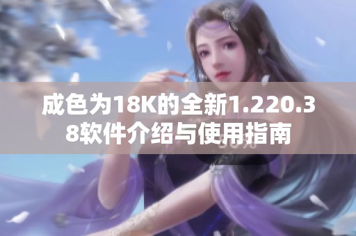 成色为18K的全新1.220.38软件介绍与使用指南