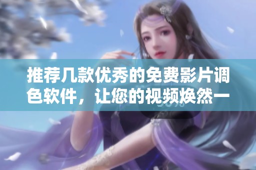 推荐几款优秀的免费影片调色软件，让您的视频焕然一新