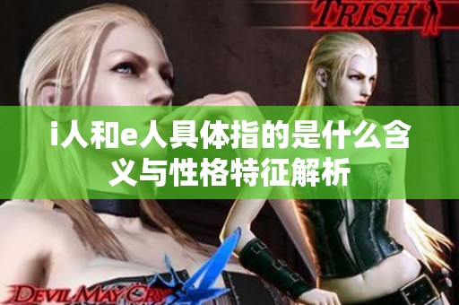 i人和e人具体指的是什么含义与性格特征解析