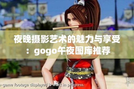 夜晚摄影艺术的魅力与享受：gogo午夜图库推荐