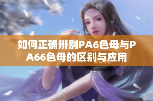 如何正确辨别PA6色母与PA66色母的区别与应用