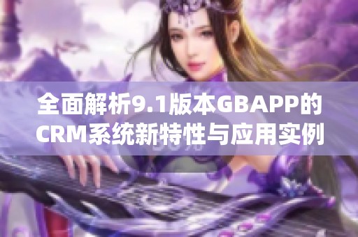 全面解析9.1版本GBAPP的CRM系统新特性与应用实例