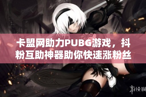 卡盟网助力PUBG游戏，抖粉互助神器助你快速涨粉丝