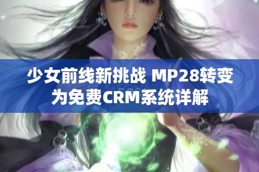 少女前线新挑战 MP28转变为免费CRM系统详解