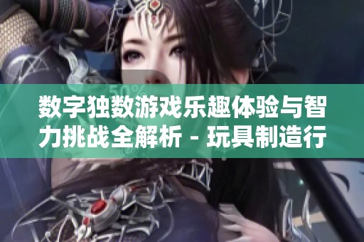 数字独数游戏乐趣体验与智力挑战全解析 - 玩具制造行业前景探讨