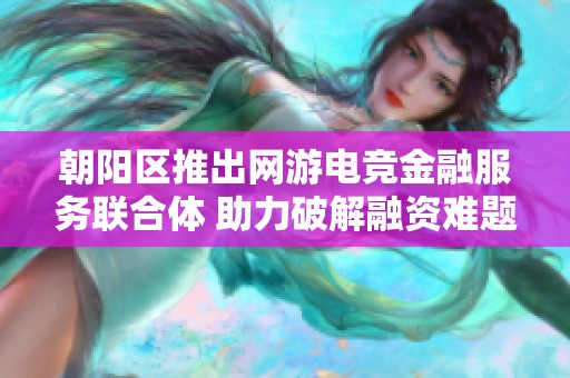 朝阳区推出网游电竞金融服务联合体 助力破解融资难题