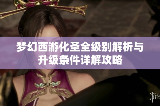 梦幻西游化圣全级别解析与升级条件详解攻略