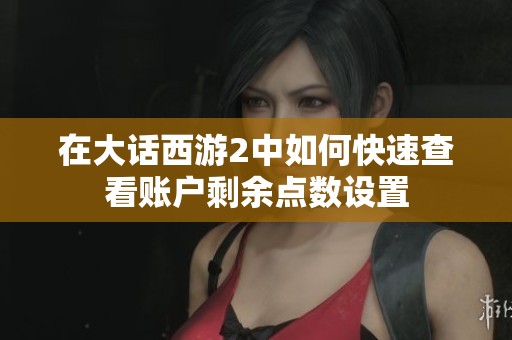 在大话西游2中如何快速查看账户剩余点数设置