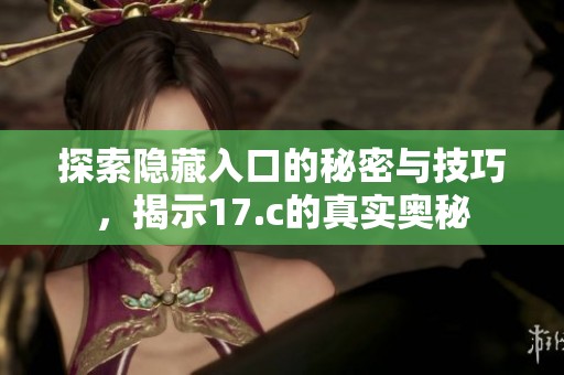 探索隐藏入口的秘密与技巧，揭示17.c的真实奥秘