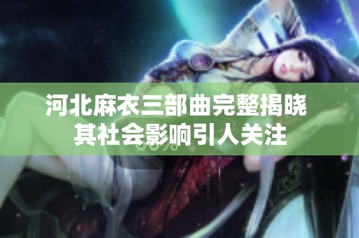 河北麻衣三部曲完整揭晓 其社会影响引人关注