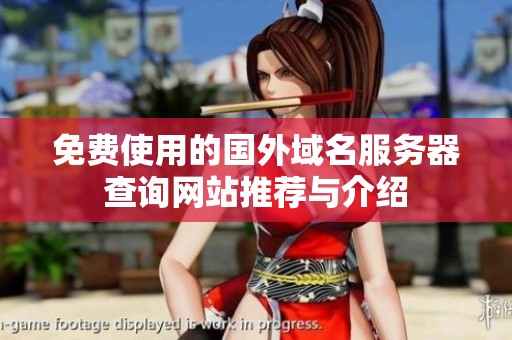 免费使用的国外域名服务器查询网站推荐与介绍