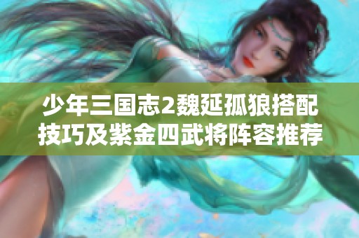 少年三国志2魏延孤狼搭配技巧及紫金四武将阵容推荐
