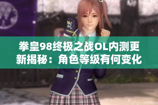 拳皇98终极之战OL内测更新揭秘：角色等级有何变化？