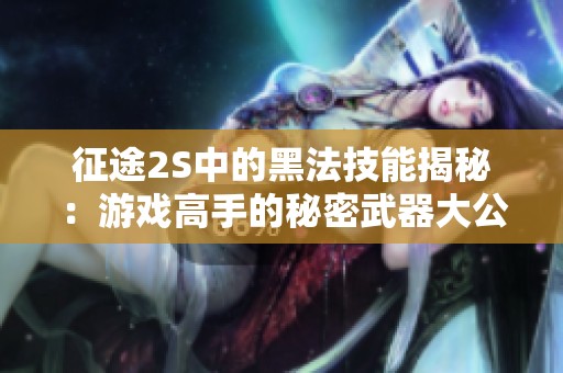 征途2S中的黑法技能揭秘：游戏高手的秘密武器大公开