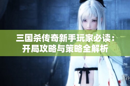 三国杀传奇新手玩家必读：开局攻略与策略全解析