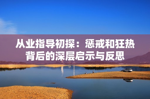 从业指导初探：惩戒和狂热背后的深层启示与反思