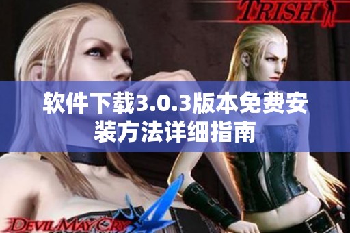 软件下载3.0.3版本免费安装方法详细指南