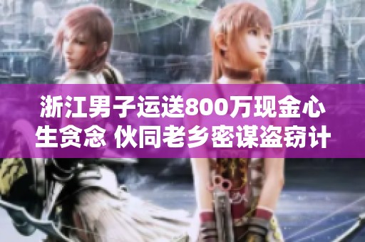 浙江男子运送800万现金心生贪念 伙同老乡密谋盗窃计划 浙江男子运送800万现金心生贪念 伙同老乡密谋盗窃计划