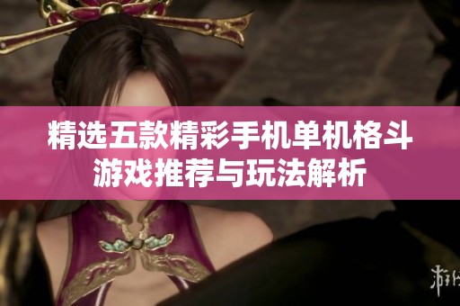 精选五款精彩手机单机格斗游戏推荐与玩法解析 精选五款精彩手机单机格斗游戏推荐与玩法解析