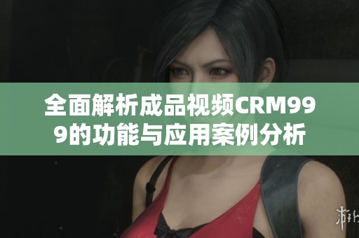 全面解析成品视频CRM999的功能与应用案例分析