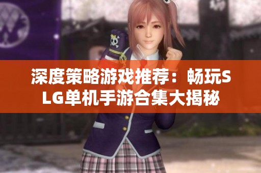 深度策略游戏推荐:畅玩SLG单机手游合集大揭秘 深度策略游戏推荐:畅玩SLG单机手游合集大揭秘
