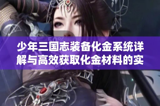 少年三国志装备化金系统详解与高效获取化金材料的实用策略分析