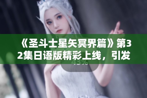 《圣斗士星矢冥界篇》第32集日语版精彩上线，引发粉丝热议和期待