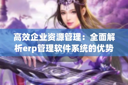 高效企业资源管理：全面解析erp管理软件系统的优势与应用