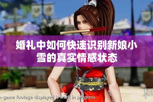 婚礼中如何快速识别新娘小雪的真实情感状态