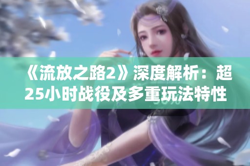 《流放之路2》深度解析：超25小时战役及多重玩法特性全揭晓