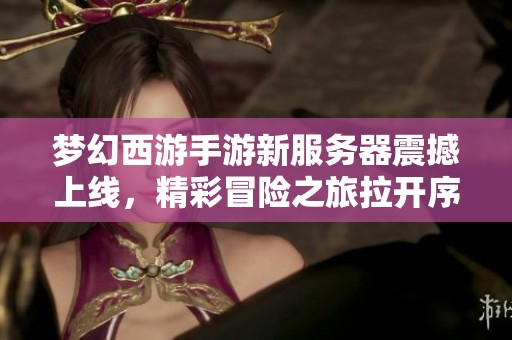 梦幻西游手游新服务器震撼上线，精彩冒险之旅拉开序幕!