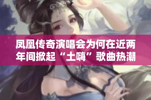 凤凰传奇演唱会为何在近两年间掀起“土嗨”歌曲热潮解析