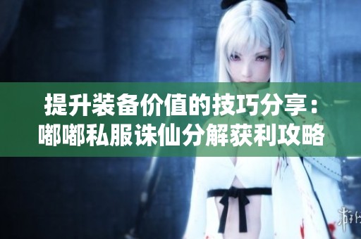 提升装备价值的技巧分享：嘟嘟私服诛仙分解获利攻略解析