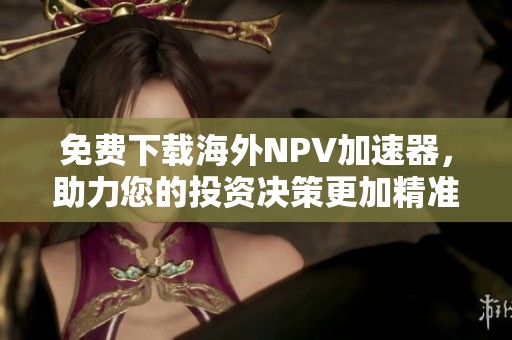 免费下载海外NPV加速器，助力您的投资决策更加精准
