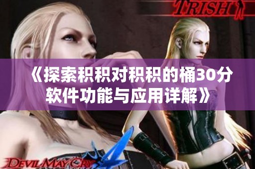 《探索积积对积积的桶30分软件功能与应用详解》