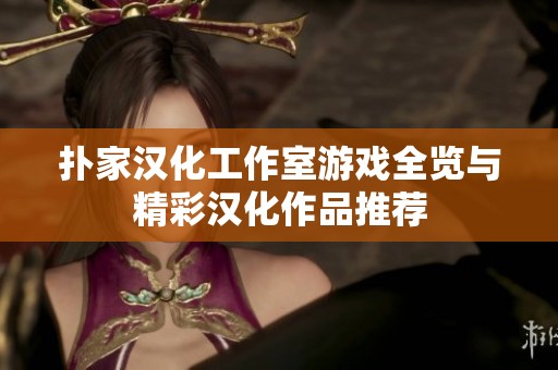 扑家汉化工作室游戏全览与精彩汉化作品推荐