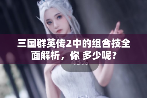 三国群英传2中的组合技全面解析，你 多少呢？