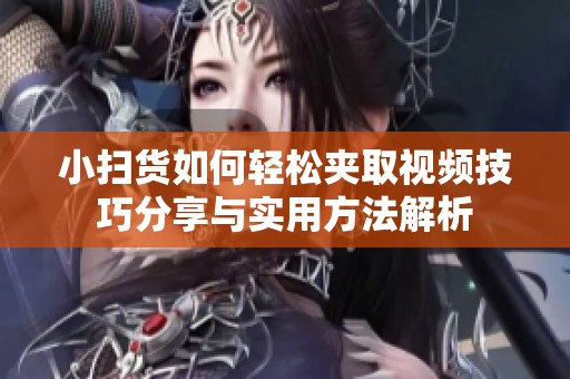 小扫货如何轻松夹取视频技巧分享与实用方法解析