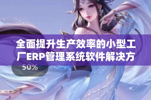 全面提升生产效率的小型工厂ERP管理系统软件解决方案